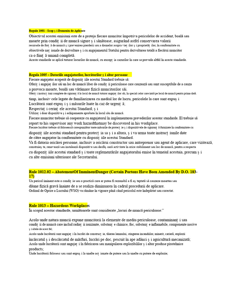 Regula 1001 | PDF