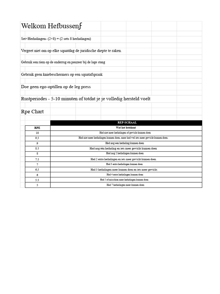12 Weken Squat Programma | PDF
