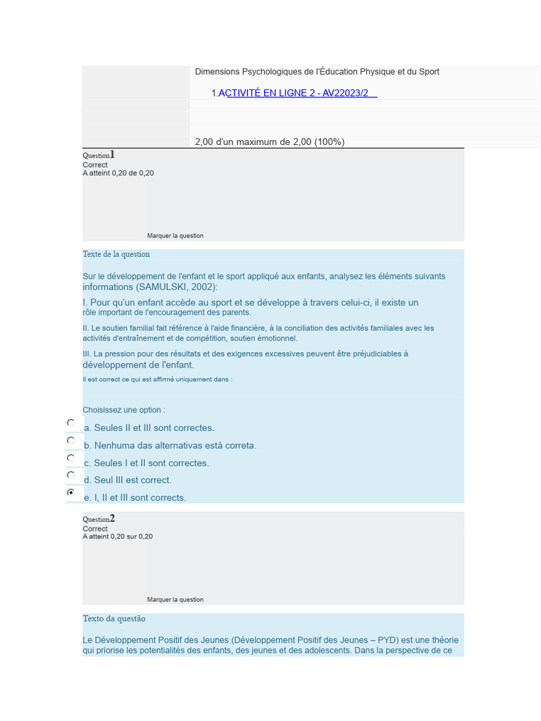 Psychologie du Sport et Éducation Physique | PDF | Des sports | Psychologie