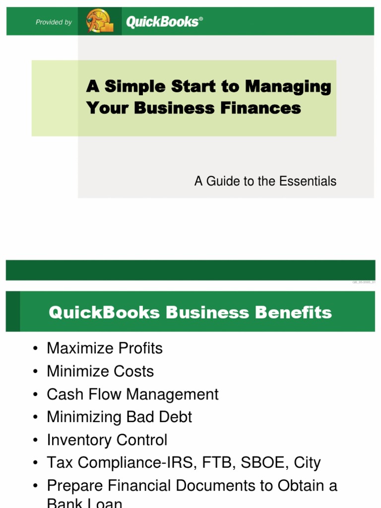 QuickBooks Simple Start Overview | PDF | Expense | Quick Books