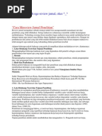  cara review jurnal contoh review cara mereview jurnal penelitian