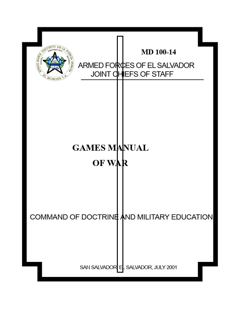 El Salvador War Games Manual 2001 | PDF | Military | Staff (Military)