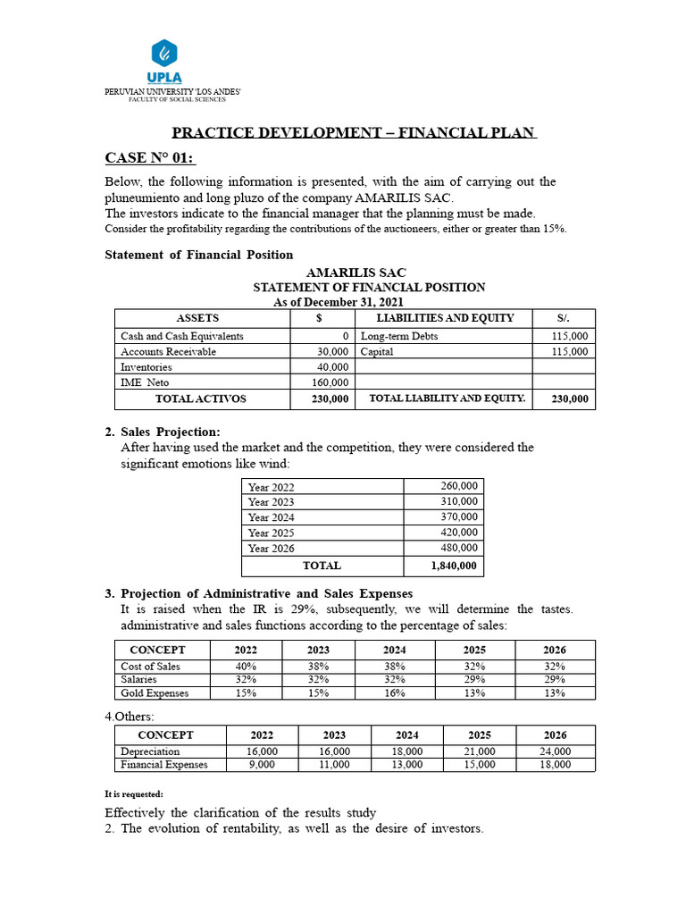 Examples of Financial Plan | PDF | Balance Sheet | Expense