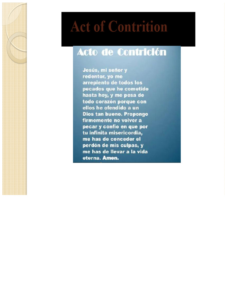 Act of Contrition | PDF