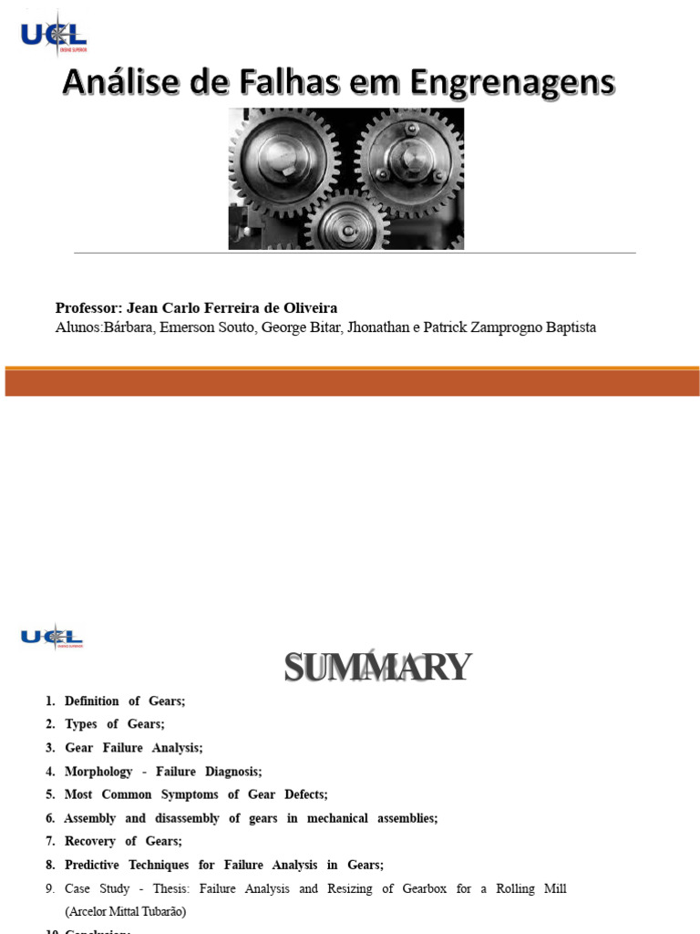 Presentation Failures in Gears | PDF | Gear | Mechanical Engineering