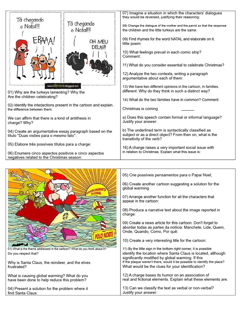 Christmas Cartoon Analysis and Activities | PDF | Santa Claus | Linguistics