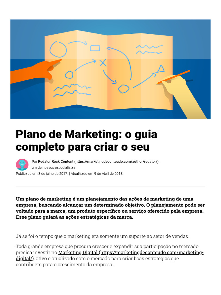 Guia Completo para Plano de Marketing | PDF | Marketing | Mercado ...