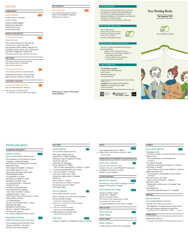 Easy Reading Book Catalogs | PDF