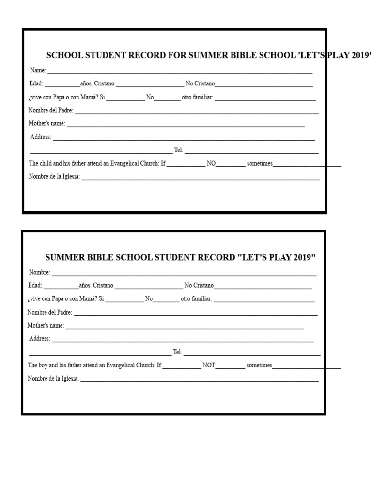STUDENT RECORD | PDF | Family | Parenting