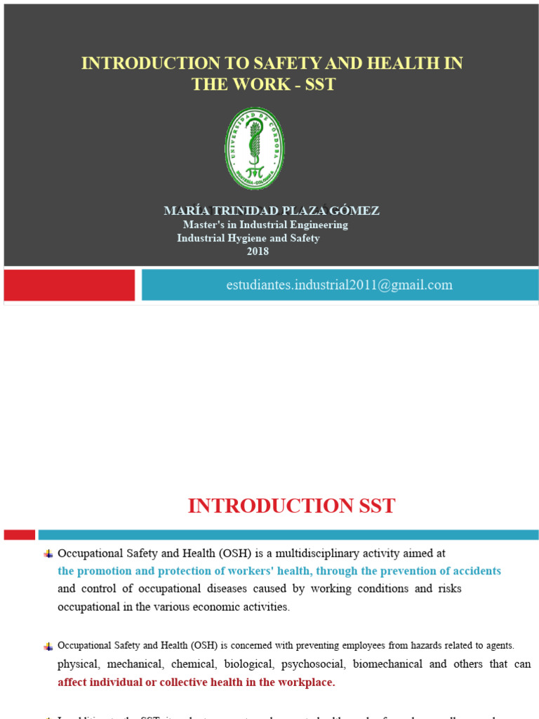Class 1 Intro To SST, Class 2 Industrial Hygiene PDF | PDF ...