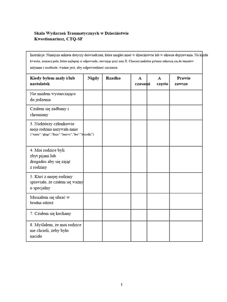 CTQ SF | PDF