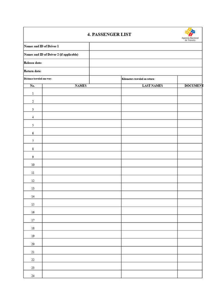 Passenger List PDF | PDF
