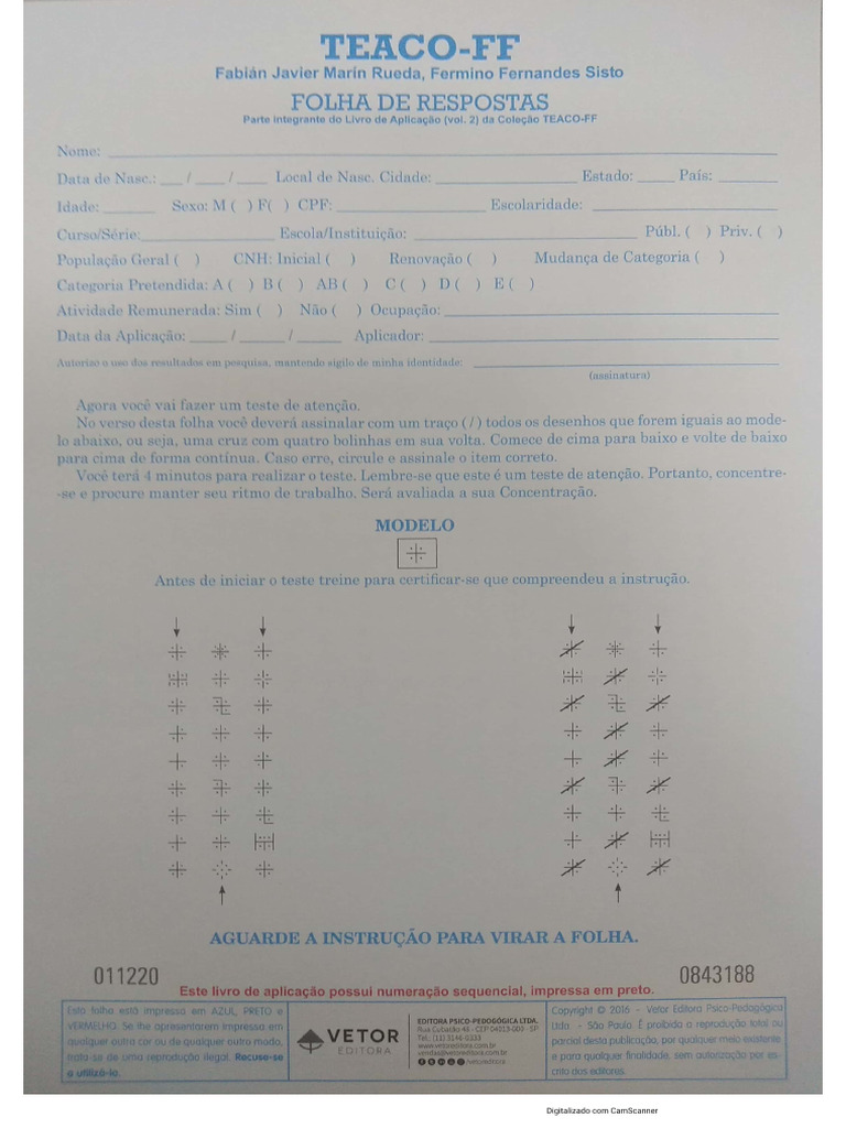 0 - Teste Teaco FF | PDF