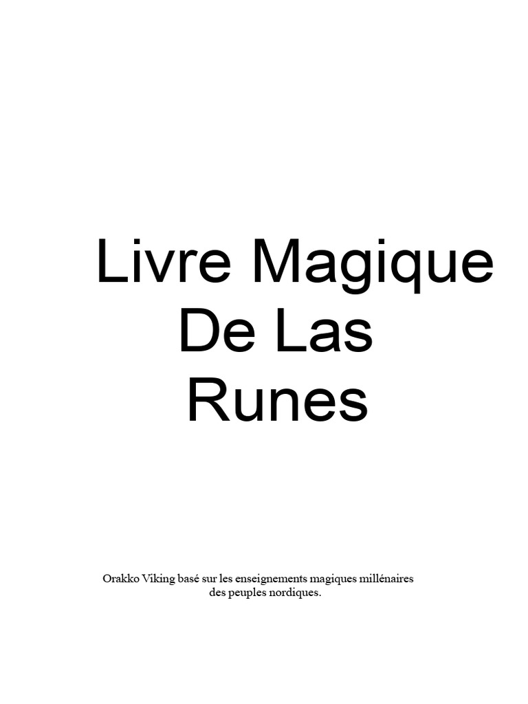 Oracle des Runes : Guide Viking Divinatoire | PDF | Rune | Divination