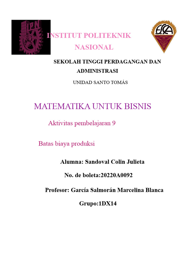 Pendapatan Marginal dan Biaya Produksi | PDF