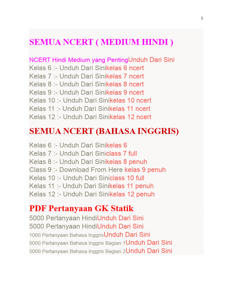 Unduh Buku NCERT dan E-Book Gratis | PDF