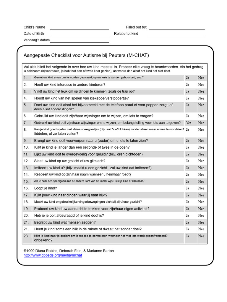 MCHAT | PDF