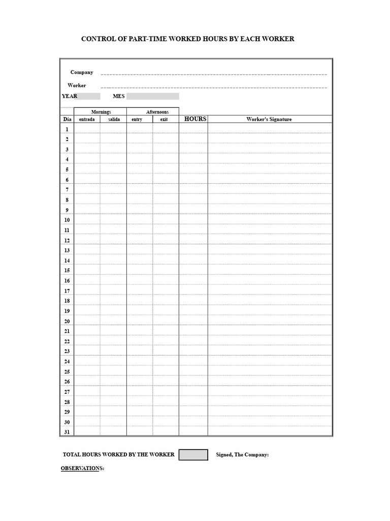Part-Time Time Registration | PDF
