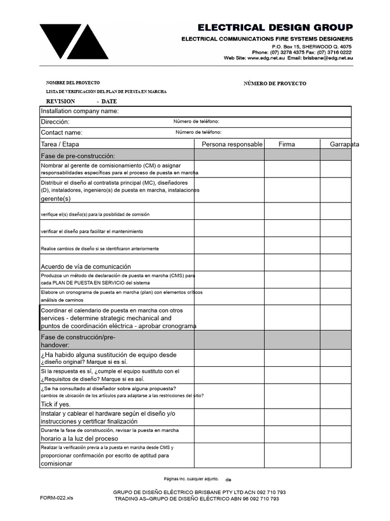 Checklist de Puesta en Marcha de Proyectos | PDF | Informática