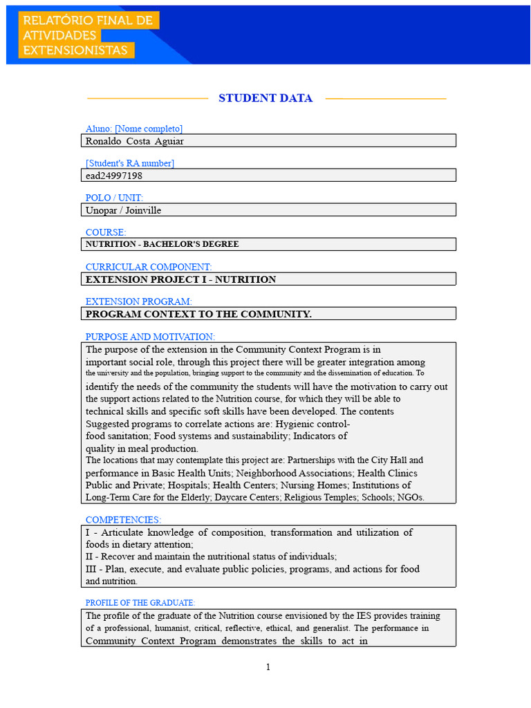 Final Extension Report | PDF | Knowledge | Food Safety