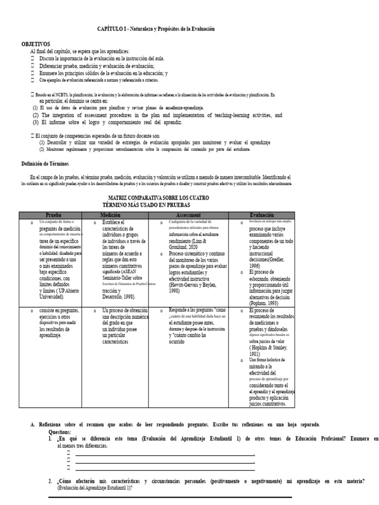 Importancia y Tipos de Evaluación Educativa | PDF | Evaluación ...