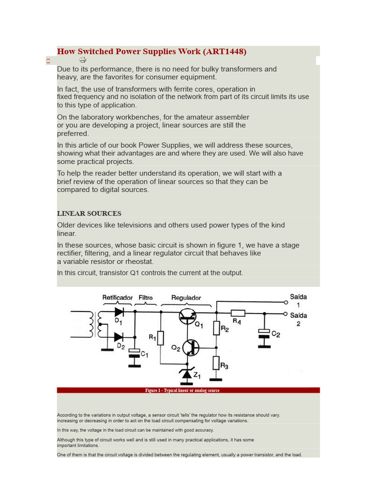 How Switched Power Supplies Work | PDF | Power Supply | Rectifier