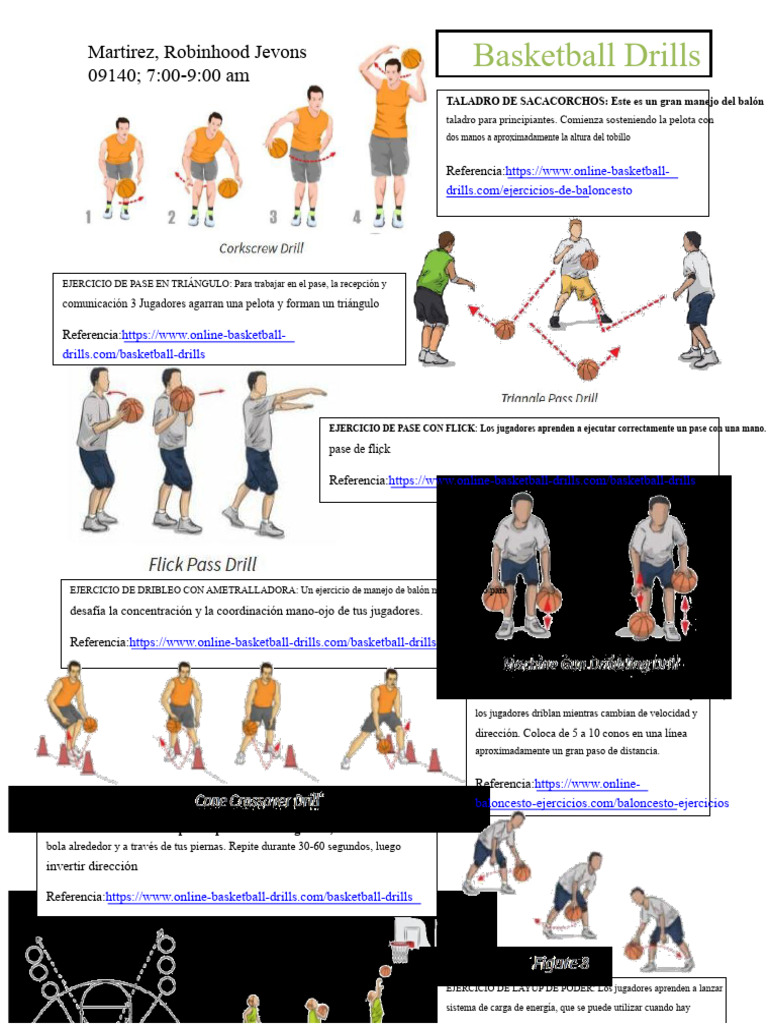 Martirez - (Actividad 1) - Ejercicios de Baloncesto | PDF | Deportes ...