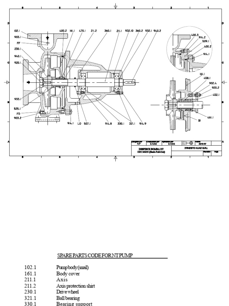 NT Pump Spare Parts Code List | PDF