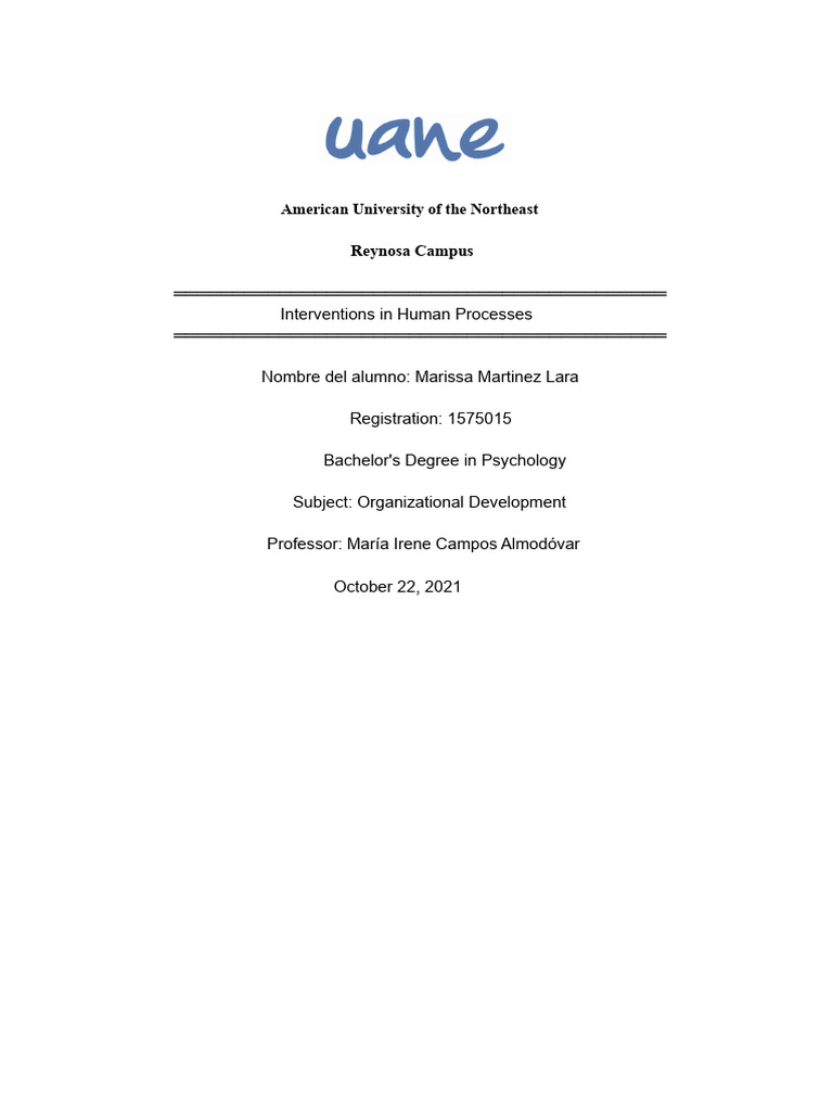 Human Process Interventions in Organizations | PDF | Leadership ...