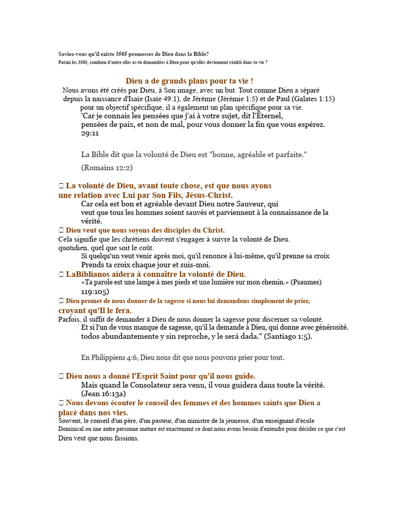 Comprendre la volonté de Dieu dans la Bible | PDF | Dieu | Jésus