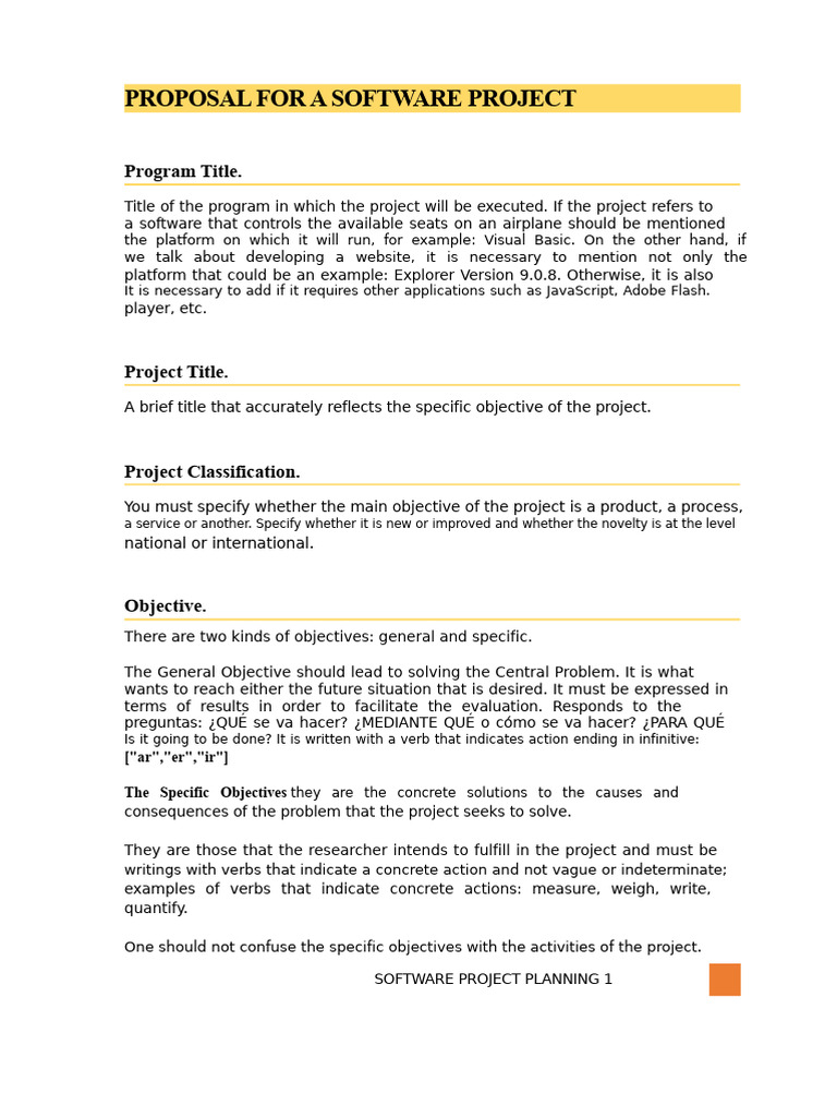 Proposal for a Software Project | PDF