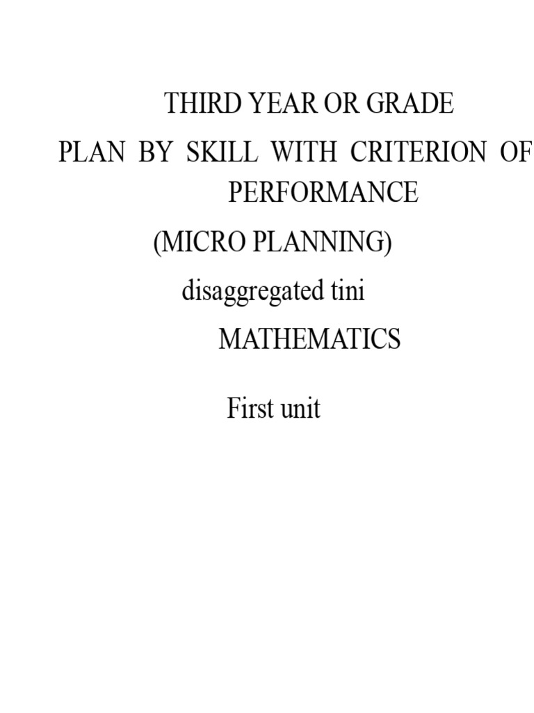 Third Grade Math Unit Plan 2020-2021 | PDF | Mathematics | Numbers