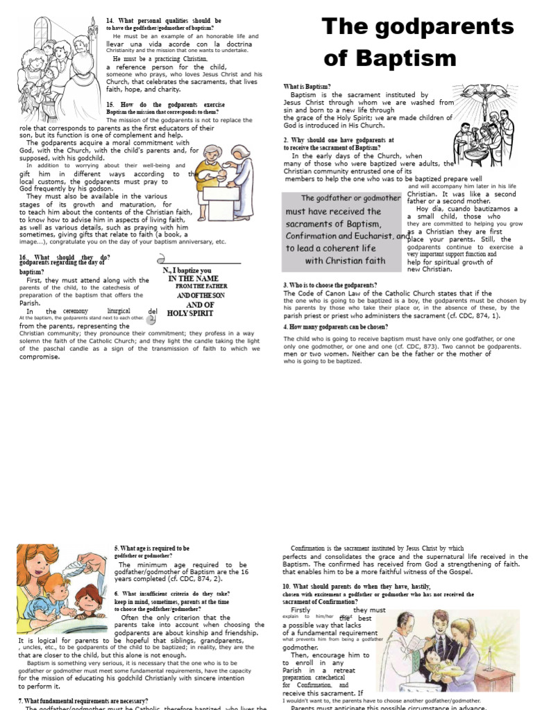 Qualities of Baptism Godparents | PDF | Godparent | Baptism