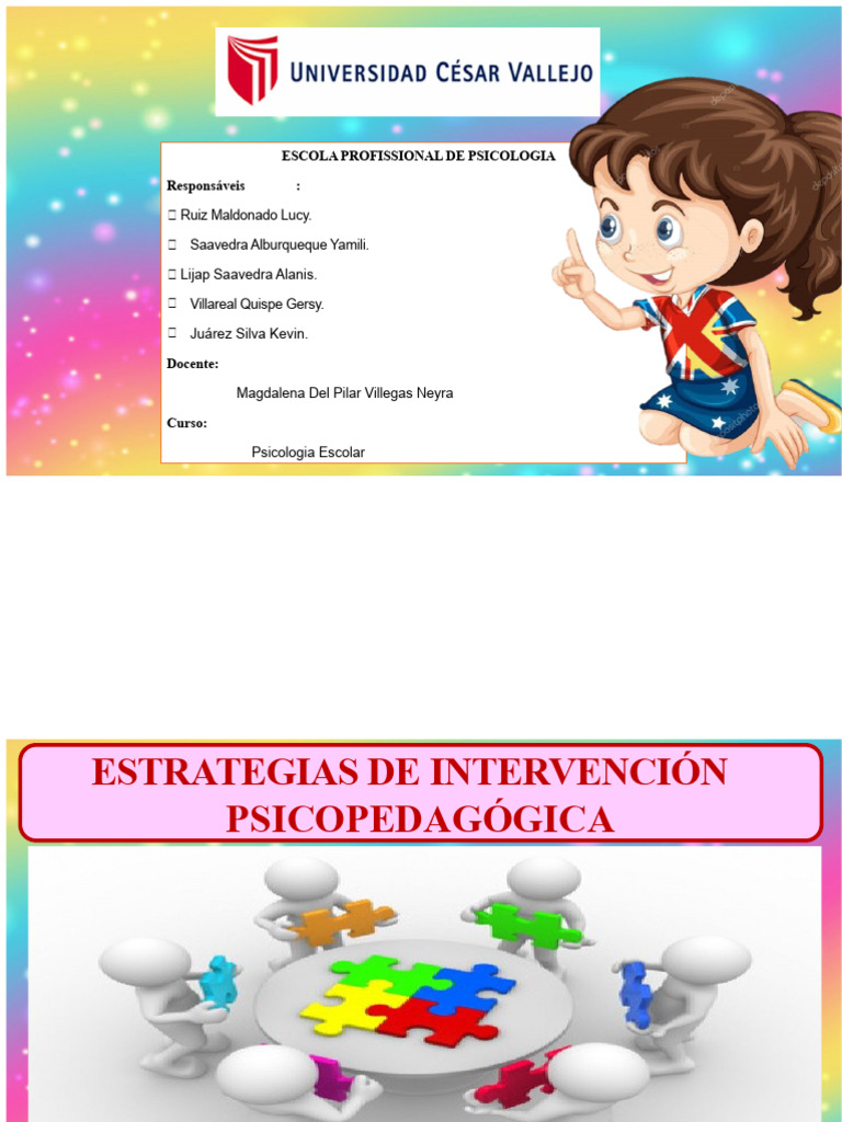 Estratégias de Intervenção Psicopedagógica | PDF