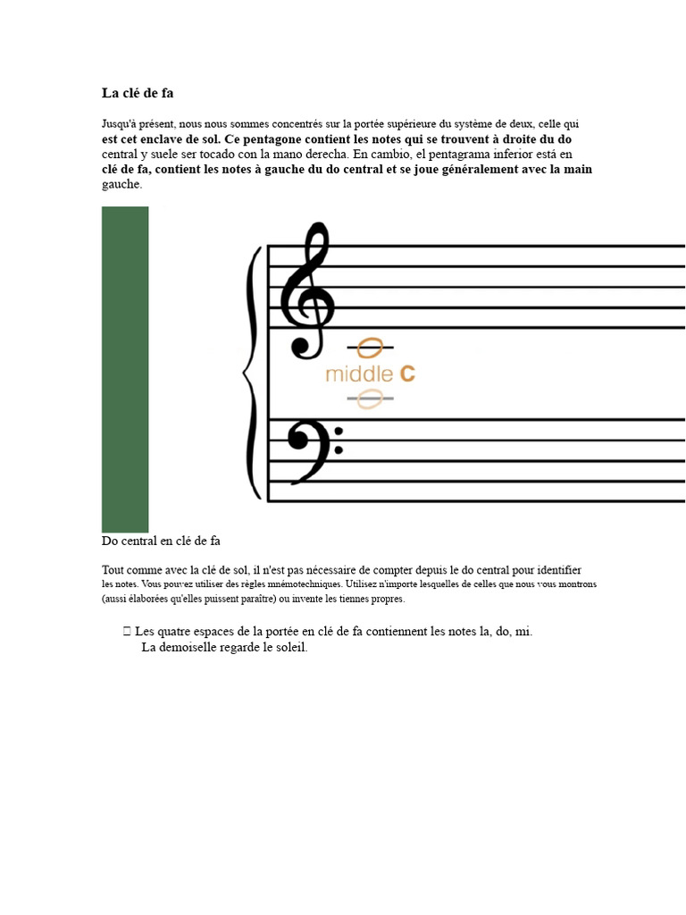 Comprendre la clé de fa en musique | PDF | Clef (musique) | Éléments de ...