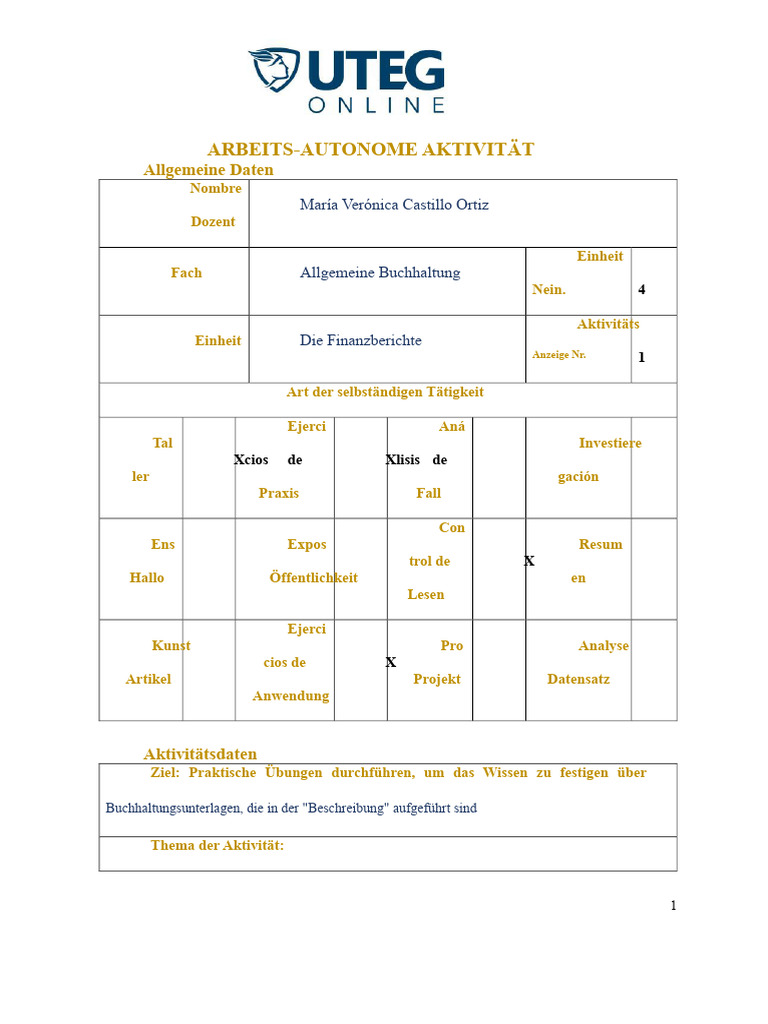 Workshop Unit 4 General Accounting | PDF