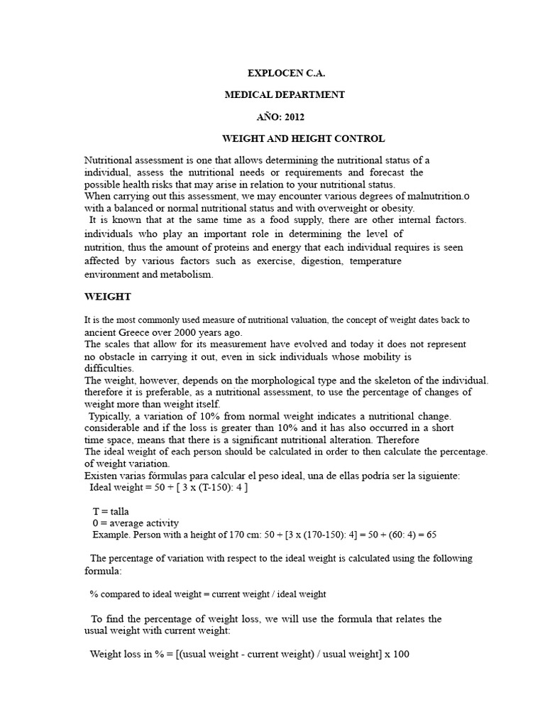 Weight and Size Control Analysis | PDF | Obesity | Body Mass Index