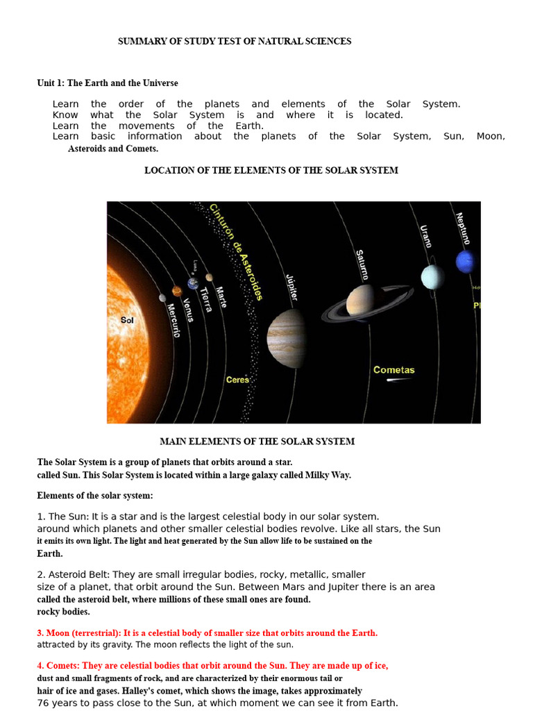 Solar System Overview and Earth Movements | PDF | Solar System | Planets
