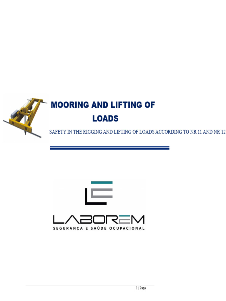 Safe Load Lifting and Rigging Practices | PDF | Crane (Machine) | Elevator