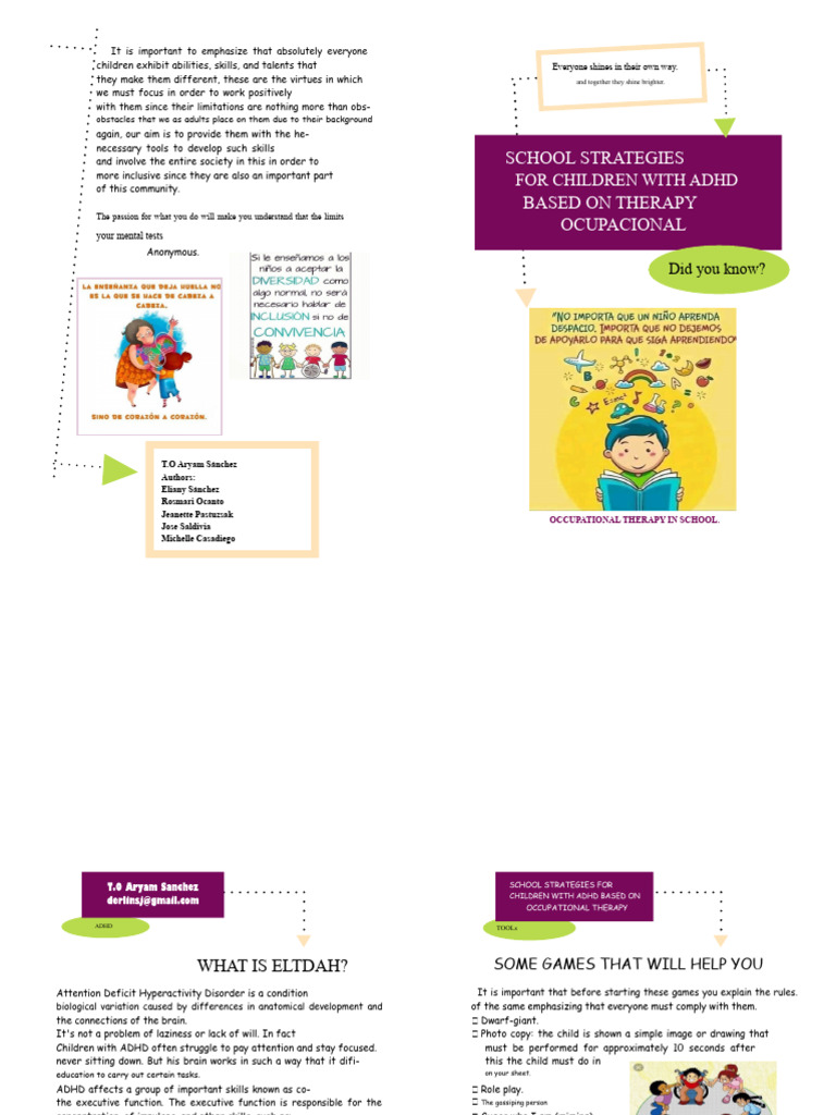 ADHD School Strategies with Occupational Therapy | PDF | Attention ...