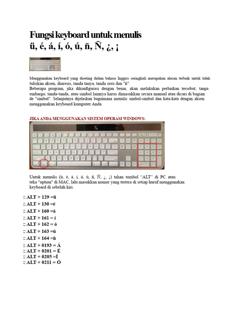 Cara Menulis Aksen di Keyboard | PDF