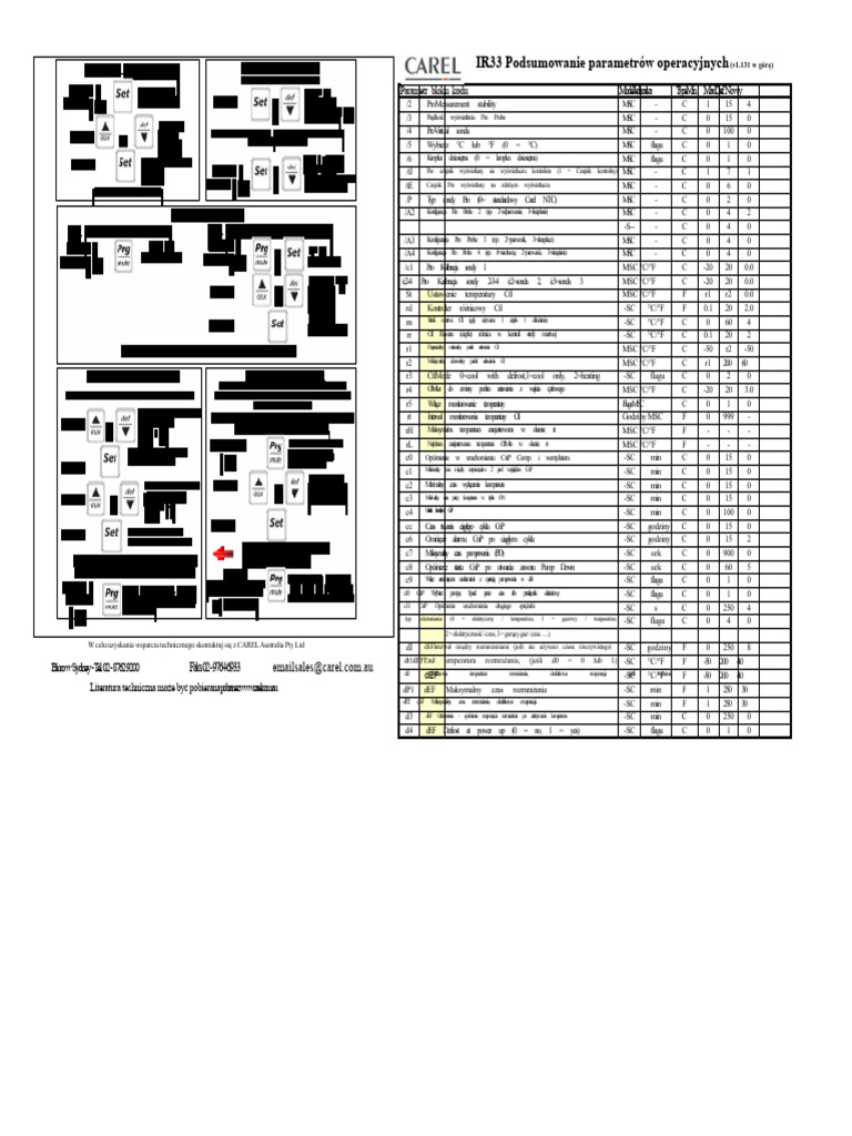 carel-IR33-przewodnik Po Programowaniu PDF | PDF