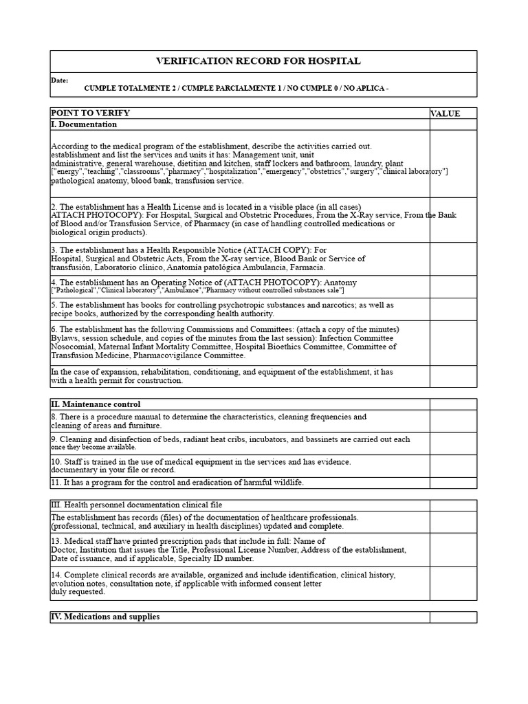 Hospital Verification Record Summary | PDF | Operating Theater | Blood ...