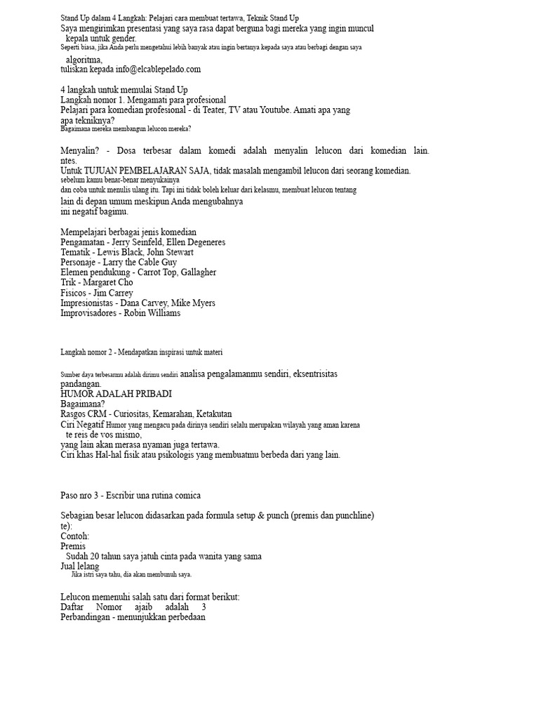 Teknik Stand Up | PDF