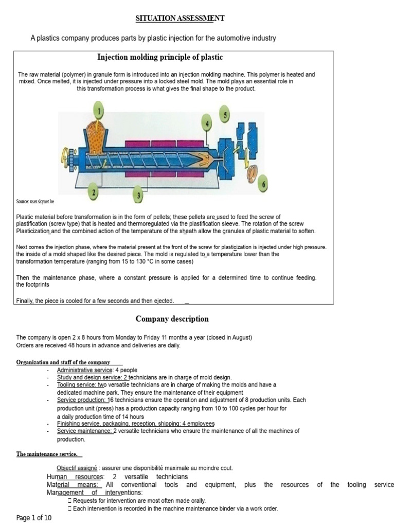 Case Study: Principle of Plastic Injection Molding | PDF | Plastic ...