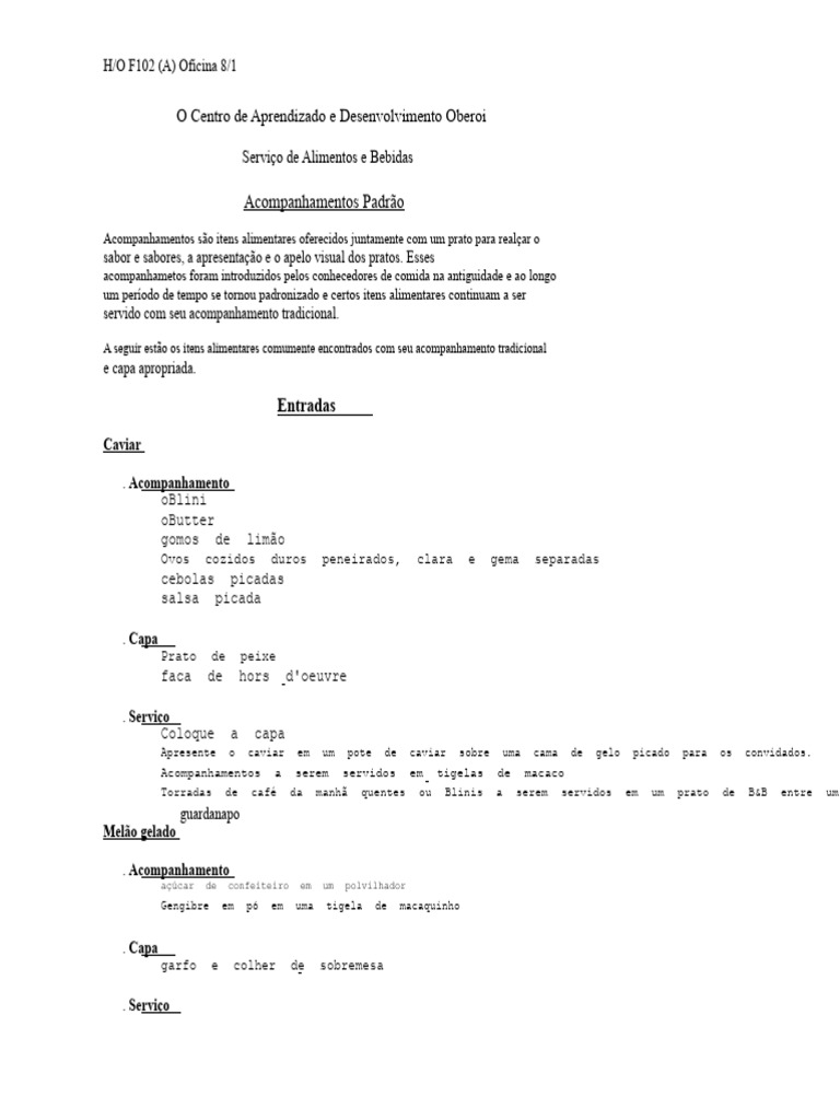 Apresentação de Acompanhamentos Pelo Programa Ocld Da Oberoi | PDF ...