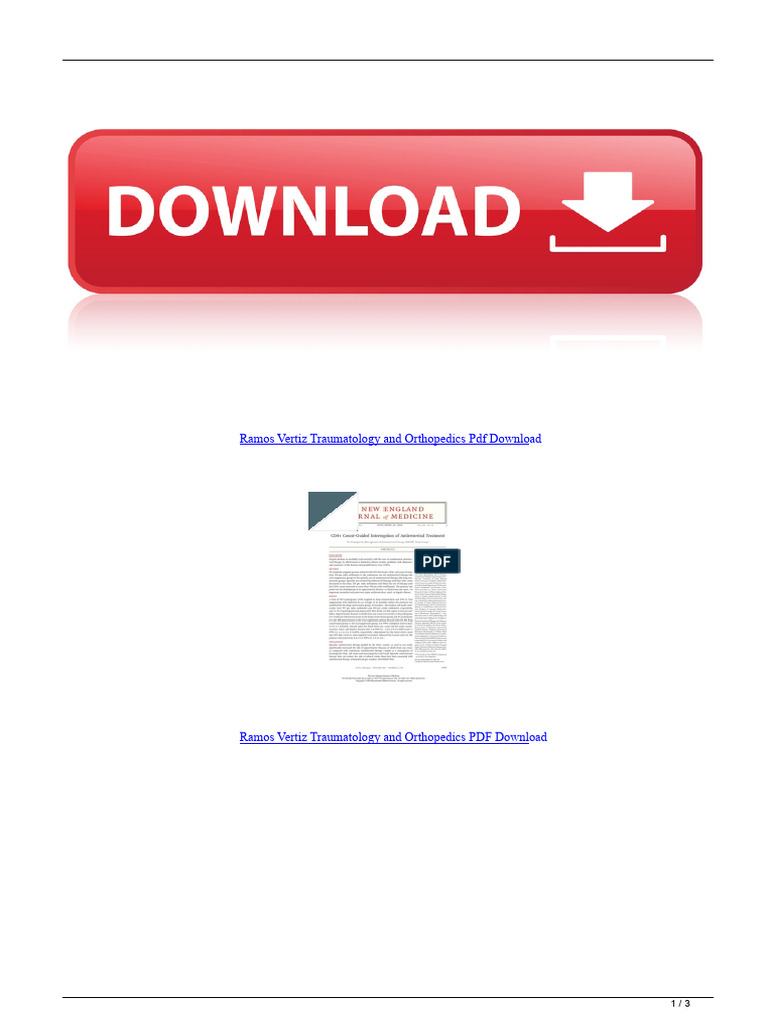 Ramos Vertiz Traumatology and Orthopedics PDF Download | PDF