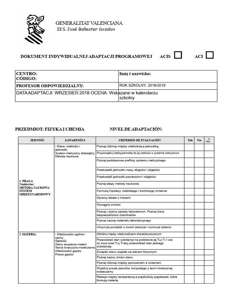 ACIS Definitives FYQ 3ESO FyQ | PDF