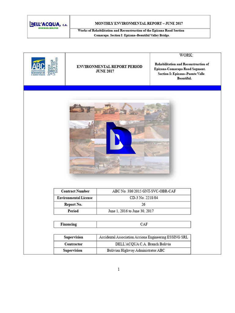 June 2017 Environmental Report: Epizana Road | PDF | Waste | Waste ...