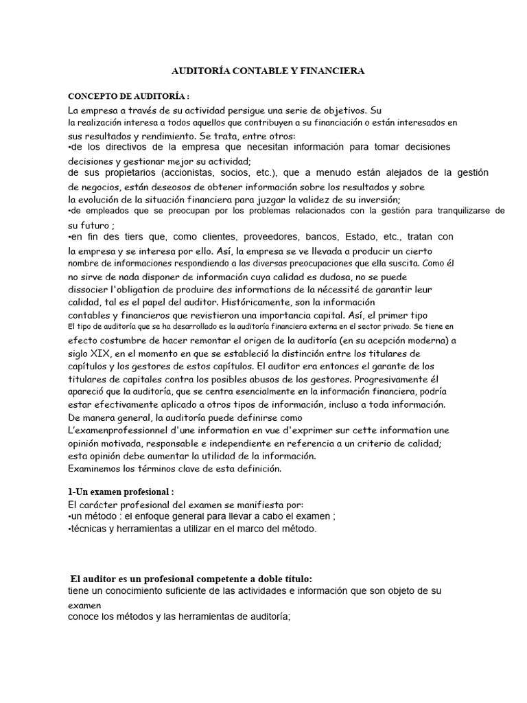 Proceso de Auditoría Financiera | PDF | Auditoría | Contralor